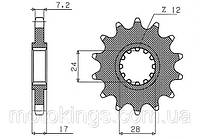 SUNSTAR ПЕРЕДНЯЯ ЗВЕЗДА 2073 14 HONDA CB 600 HORNET '98-'06 (-1) (JTF1371.14) (ЦЕПЬ. 525)/SUN41214