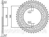 SUNSTAR ЗАДНЯЯ ЗВЕЗДА 4409 40 SUZUKI SV 1000 '03-'07, GSXR 1000 '01-'06 (-1)/SUN1-5500-40