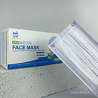 Медицинские маски фиолетовые 50 шт