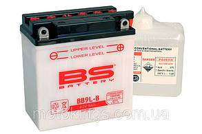 BS АККУМУЛЯТОР BB9L-B (YB9L-B) (12N9-3B) 12V 9AH 135X75X139 ЕЛЕКТРОЛИТ ОТДЕЛЬНО -/310599