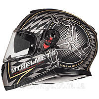 Шлем MT HELMETS ИНТЕГРАЛЬНЫЙ THUNDER 3 SV SV ISLE OF MAN цвет черный мат/золотой/MT105505003/XS