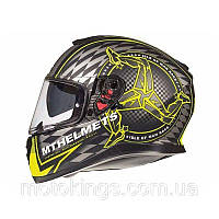 Шлем MT HELMETS ИНТЕГРАЛЬНЫЙ THUNDER 3 SV SV ISLE OF MAN цвет черный мат/желтый FLUO/MT105505053/XS