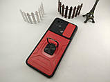 Ударостійкий чохол зі шторкою для камери для Xiaomi Redmi 10C червоний, протиударний чохол Camshield редмі 10с, фото 9