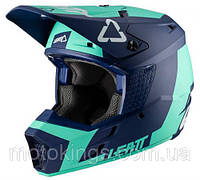 ШЛЕМ LEATT CROSS HELMET GPX 3.5 V20.2 AQUA ЦВЕТ МЯТА/ТЕМНО-СИНИЙ РАЗМЕР L/1020001223