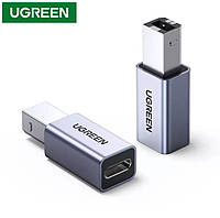 Переходник USB-C на USB-B Printer Adapter для принтера, сканера, МФУ, док станции Ugreen 20120 (US382) Alumin