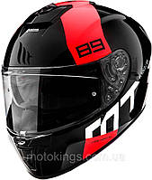 Шлем MT HELMETS ИНТЕГРАЛЬНІЙ BLADE 2 SV 89 B5 GLOSS PEARL GREY цвет черный/красный размер S/MT11186111514/S