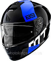Шлем MT HELMETS ИНТЕГРАЛЬНІЙ BLADE 2 SV 89 B7 GLOSS PEARL BLUE цвет черный/синий размер M /MT11186111715/M
