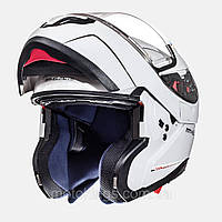 Шлем MT HELMETS МОДУЛЯР FLIP-UP ATOM SOLID цвет белый/MT105200043/XS