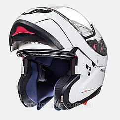 Шолом MT HELMETS МОДУЛЯР FLIP-UP ATOM SOLID колір білий/MT105200044/S