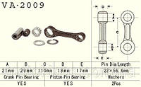 VESRAH ШАТУН YAMAHA YFS 200 (YFS200) BLASTER '88-'06 (VA2009) (MADE IN JAPAN)/VA-2009