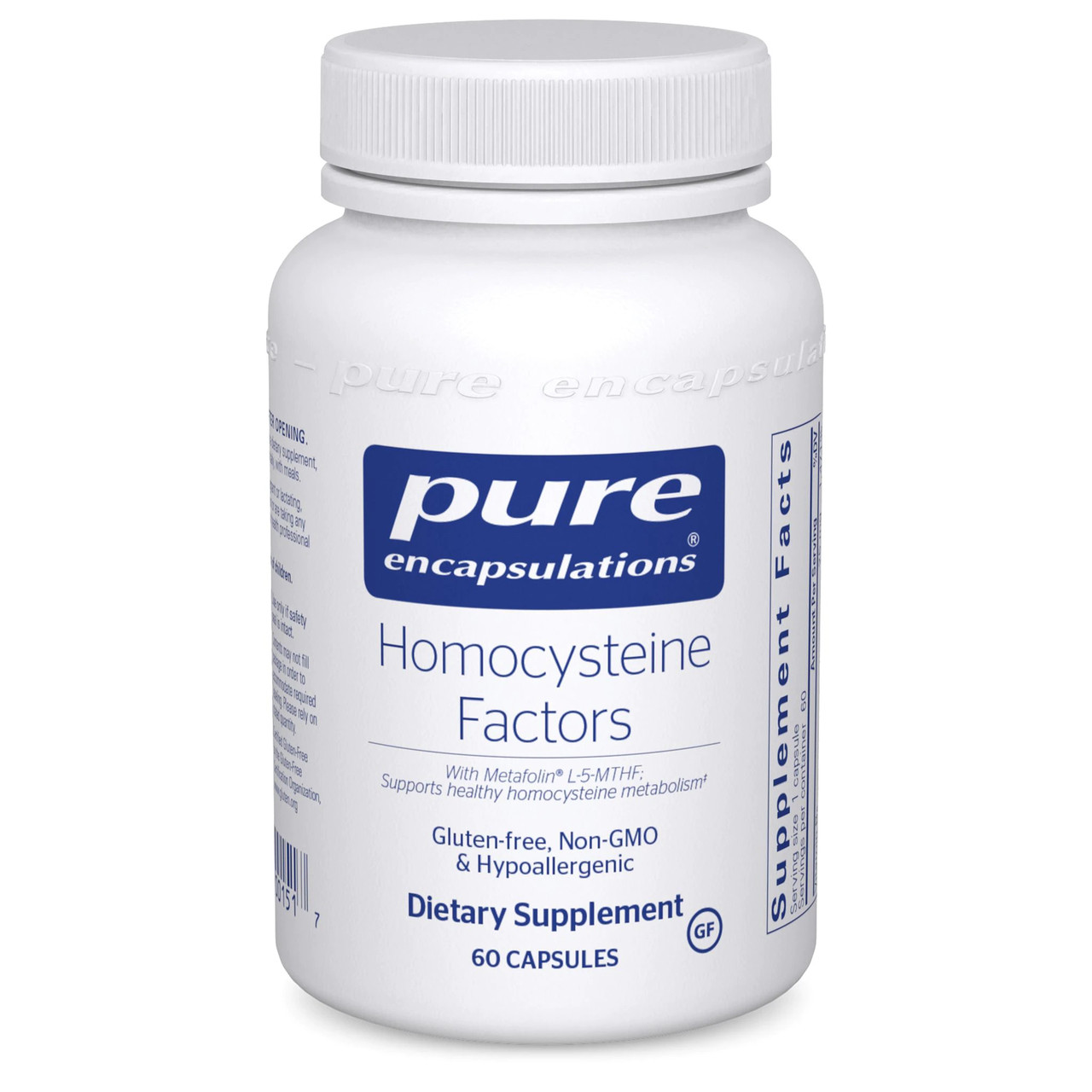 Pure Encapsulations Homocysteine Factors / Підтримка здорового рівня гомоцистеїну 60 капсул BX057