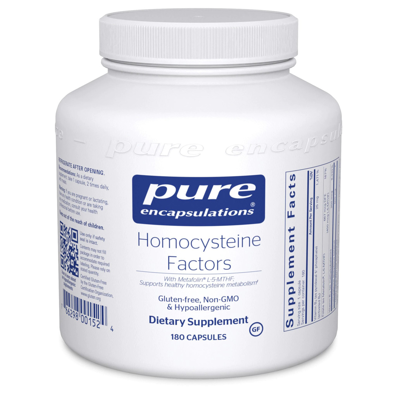 Pure Encapsulations Homocysteine Factors / Підтримка здорового рівня гомоцистеїну 180 капсул BX678