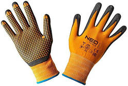 Рукавички Neo Tools робочі, нейлон з нітриловими крапками, розмір 9 (97-621-9)