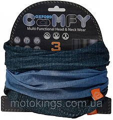 OXFORD МНОГОФУНКЦІОНАЛЬНИЙ ВЕТРОЗАХИСТНИЙ ВОРОТНИК COMFY 3 ШТ. У ПАКОВЦІ КОЛІРНЕ JEANS/NW125