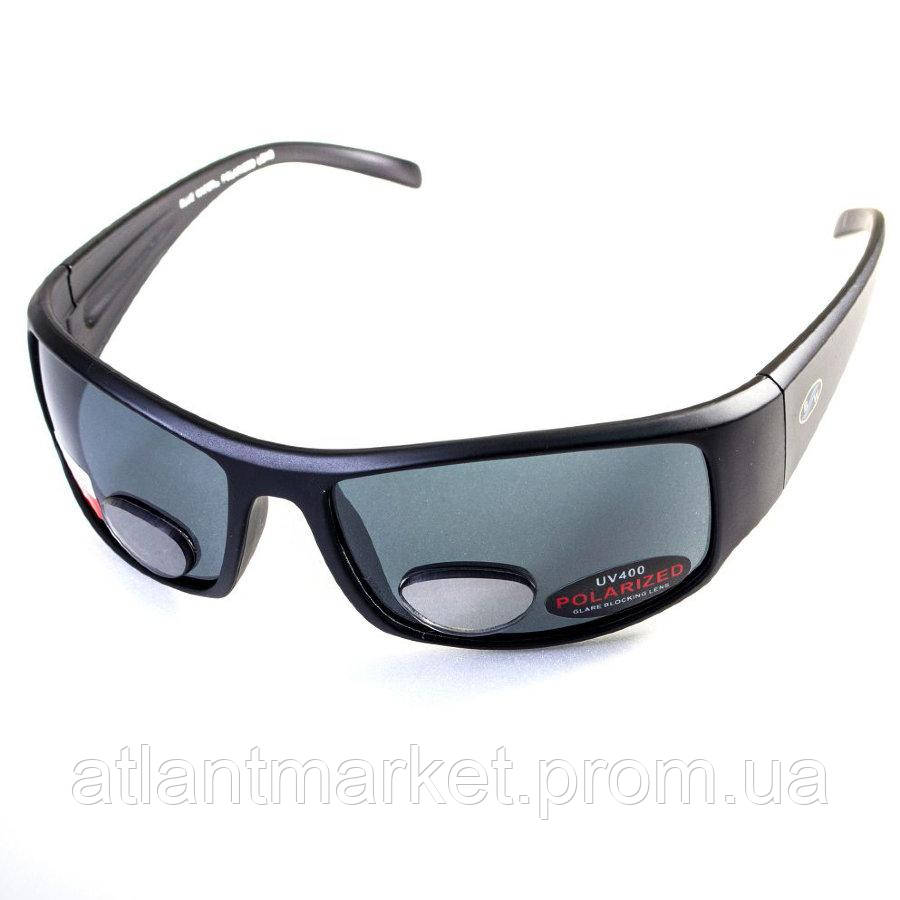 Очки BluWater Bifocal-1 (+2.5) Polarized (gray) черная бифокальная ...