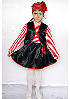 Пират девочка. Детский карнавальный костюм (красный)