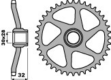 PBR ЗВЕЗДА ЗАДНЯЯ 3555 44 F APRILIA RS 50 (ЦЕПЬ 415)/355544F