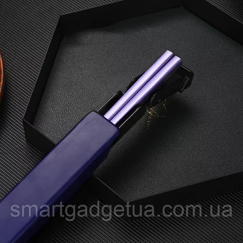 Преміум Китайські Японські Палички для їжі "Purple" в комплекті з Кейсом багаторазові нержавіючі, фото 1