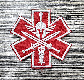 Шеврон "Медичний хрест" Червоний, 60х60мм