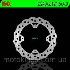 NG ТОРМОЗНОЙ ДИСК ЗАД HONDA CR 125/250 '02-07, CRF 250/450R '04-16 (240X121,5X4) WAVE/NG654X