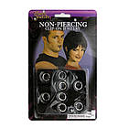 Сережки, Пірсинг (вуха, брови, губи) ком-кт 8 шт. Пластик, імітація металу
