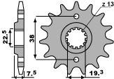 PBR ЗВЕЗДА ПЕРЕД 2116 14 18NC SUZUKI LTR 450, LTZ 400 '03-'13, RMX 450, KAWASAKI KFX 400/21161418NC