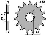 PBR ЗВЕЗДА ПЕРЕД 526 17 18NC KAWASAKI ZZR/ZX14 (ЦЕПЬ 530) (JTF517.17)/5261718NC