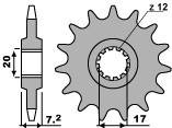 PBR ЗВЕЗДА ПЕРЕД 600M 11 18NC AM6 (ЦЕПЬ 420) (JTF1120.11)/600M1118NC