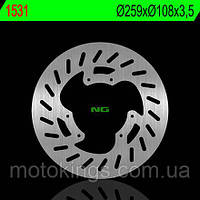 NG ТОРМОЗНОЙ ДИСК ПЕРЕД YAMAHA DT 50LC/X/SM, XT 125 X 07-11 (259X108X3,5MM) (6X6,5MM)/NG1531