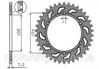 SUNSTAR ЗВЕЗДА ЗАДНЯЯ 4366 42 DUCATI 944 ST2 '97-'03, 992 ST3 '04-'07 (JTR745.42)/SUN1-4436-42