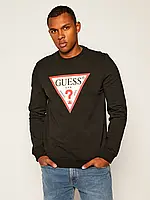 Мужской свитшот теплый Guess лонгслив с начесом Гесс