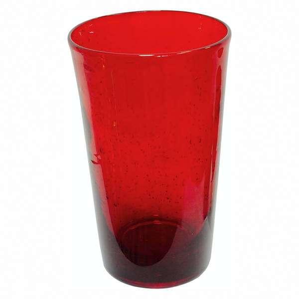 Подсвечник стакан "Bubble" красный, стекло, фото 1
