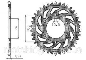 SUNSTAR ЗВЕЗДА ЗАДНЯЯ 825 40 / 816 40 SUZUKI GSXR1100, GSXR750 (92-95) (JTR816.40)/SUN1-5226-40