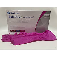 Перчатки нитриловые неопудренные Medicom MAGENTA размер XS 100 шт (50 пар) розовый