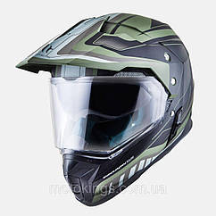 Шолом MT HELMETS  OFFROAD DUAL SYNCHRONY DUOSPORT (DUAL)TOURER колір зелений/чорний размер XS/MT108531593/XS