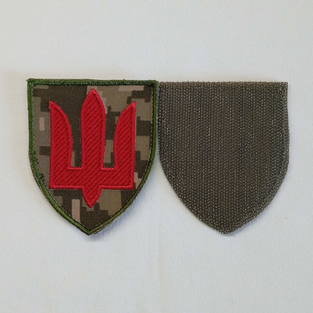 Шеврон Протиповітряної оборони (ППО) сухопутних військ України ЗСУ на липучці (піксель)