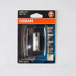 OSRAM ЛАМПОЧКА LED RIVING WARM WHITE 4000K 1W 12V SV8.5-8 C5W/6498WW-01B