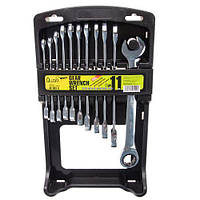 Alloid. Набір ключів комб. тріскачок. 11 передм, 8,9,10,11,12,13,14,15,16,17,19 мм. (НК-2081-11) (НК-2081-11)