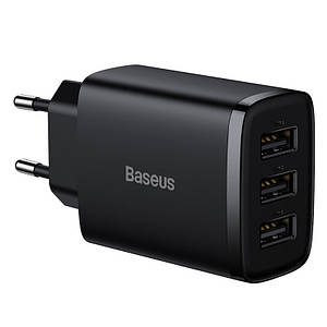 МЗП Baseus Compact 17W (3USB) (CCXJ02) Чорний