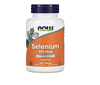 Selenium 100 mcg - 250 таблеток - NOW Foods (Селен 100 мкг Нау Фудс)