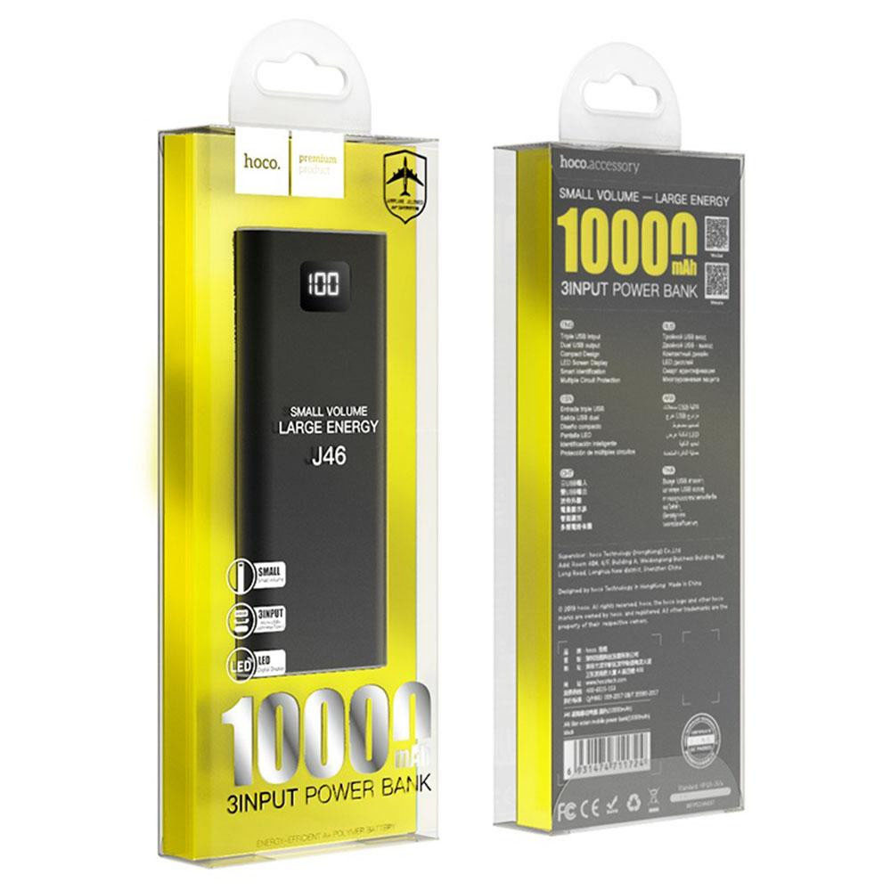 Мобильная зарядка павербанк Hoco Power Bank 10000mah JO-319 J 46 (WS) - фото 2 - id-p1688727037