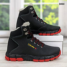 Черевики чоловічі зимові на хутрі чорні високі на червоній підошві Україна Kluchkovskyy 42