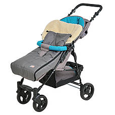 Зимовий конверт-чохол на овчині в коляску For Kids Mini 90*40 см чохол у люльку конверт на санки, фото 5