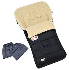 Комплект 2в1 муфти та конверт Mini For Kids чохол на овчині в коляску чохол у люльку конверт на санки, фото 3