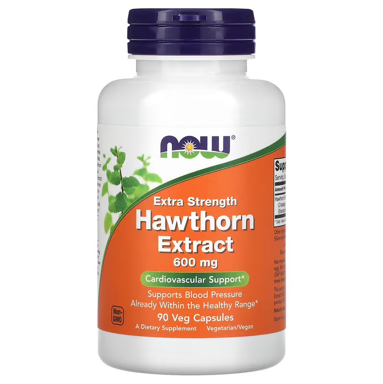 Hawthorn Extract Extra Strength 600 мг Now Foods 90 капсул