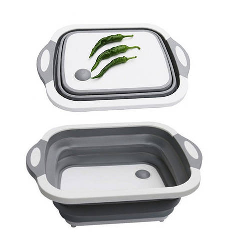 Дошка-міска обробна Folding Cutting Board 3в1 (складна обробна дошка) BF, фото 1