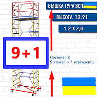 Пересувна вишка-тура ВСП 1.2 х 2.0 (м) комплектація 9+1