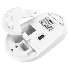 Мишка безпровідна оптична HOCO GM14 Platinum Business Wireless Mouse 1200 dpi Білий, фото 4