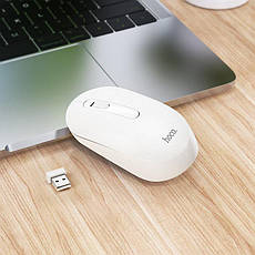 Мишка безпровідна оптична HOCO GM14 Platinum Business Wireless Mouse 1200 dpi Білий, фото 5