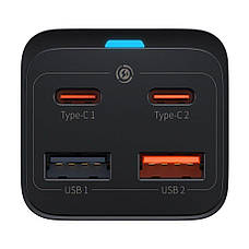 Зарядний пристрій (зарядка) для телефону Baseus GAN3 Pro 2 х Type-C + 2 х USB (CCG040001), фото 6